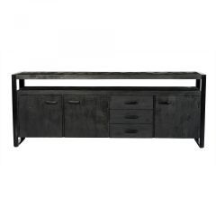 Norris dressoir 210 cm - zwart