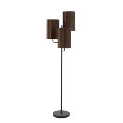 Edisa vloerlamp 3L - velvet donkerbruin