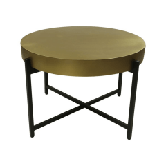 Golden glamour ronde salontafel ø70x50 metaal goud