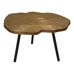 Gold rush ronde salontafel ø65x42 aluminium goud