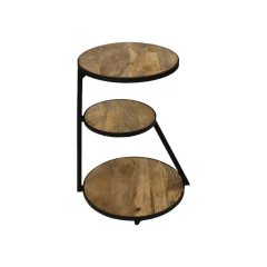 Nesting ronde bijzettafel ø50x65 mangohout naturel