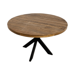 Melbourne eettafel rond ø140x76 naturel mangohout van het woonmerk HSM Collection