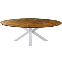 Mondolfo ovale eettafel 220x110x76 eiken naturel van het woonmerk HSM Collection