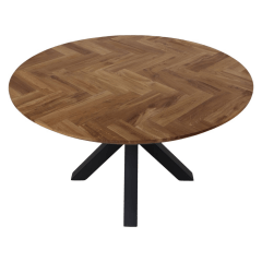 Rio eettafel rond ø140x76 eiken naturel van het woonmerk HSM Collection