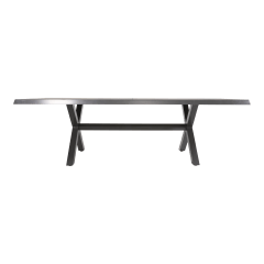 Tuintafel Castilla nuance met kruispoot 243x103 cm - bruin