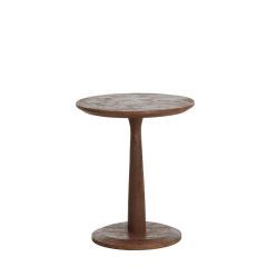 Ragusa ronde bijzettafel Ø40 cm - hout mat bruin