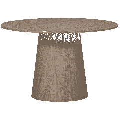 Maan eettafel rond mdf ø120 cm - walnoot