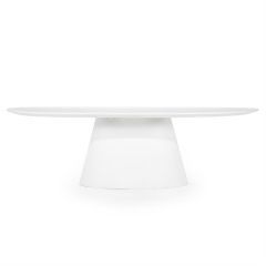 Ovale eettafel Elin - 250x110 cm - wit