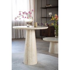 Ronde eettafel Aime - Ø70x75 cm - travertin