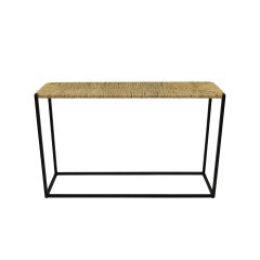 Fay industrial sidetable - zwart - gevlochten - touw