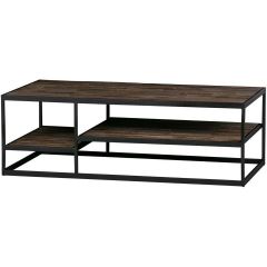 Salontafel Vic Hout/metaal 120x60 cm