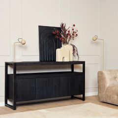 Dressoir Boaz - 175 cm - zwart