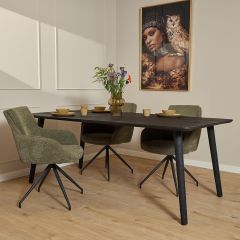 Rechthoekige eettafel Omaha - 240 cm - zwart