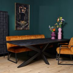 Rechthoekige eettafel New York - 240 cm - zwart