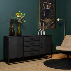 Dressoir New York - 165 cm - zwart