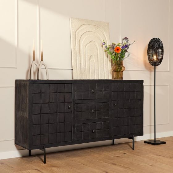 Dressoir Brandy - 160 cm - zwart