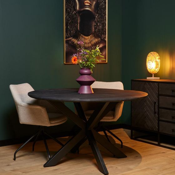 Ronde eettafel New York - ø130 cm - zwart