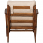 Houston fauteuil bouclé/hout - naturel