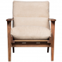 Houston fauteuil bouclé/hout - naturel