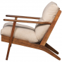 Houston fauteuil bouclé/hout - naturel