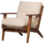 Houston fauteuil bouclé/hout - naturel