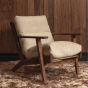 Houston fauteuil bouclé/hout - naturel