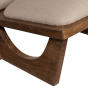 Opulent fauteuil bouclé/hout - naturel