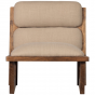 Opulent fauteuil bouclé/hout - naturel