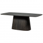 Leah eettafel mdf 200x105 cm - donkerbruin