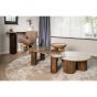 Eve salontafel 129x70x39 cm - bruin marmer/hout