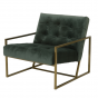 Fauteuil Geneve velours olijfgroen van het woonmerk Light & Living