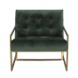 Fauteuil Geneve velours olijfgroen van het woonmerk Light & Living