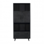 Boekenkast Omaha Black - 90 cm - zwart