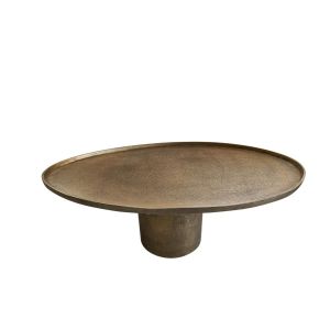 Olive salontafel organisch/cone 89x59x32 cm - brass antiek