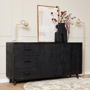 Dressoir Omaha - 180 cm - zwart